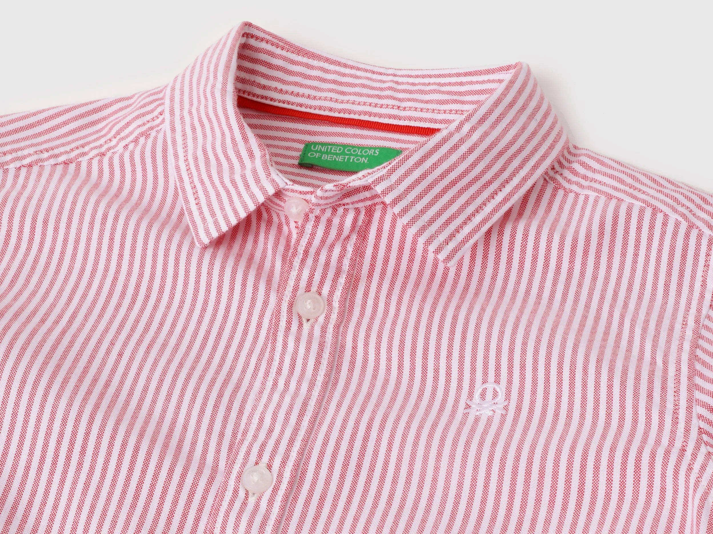 Regular Spread Collar Striped Shirt