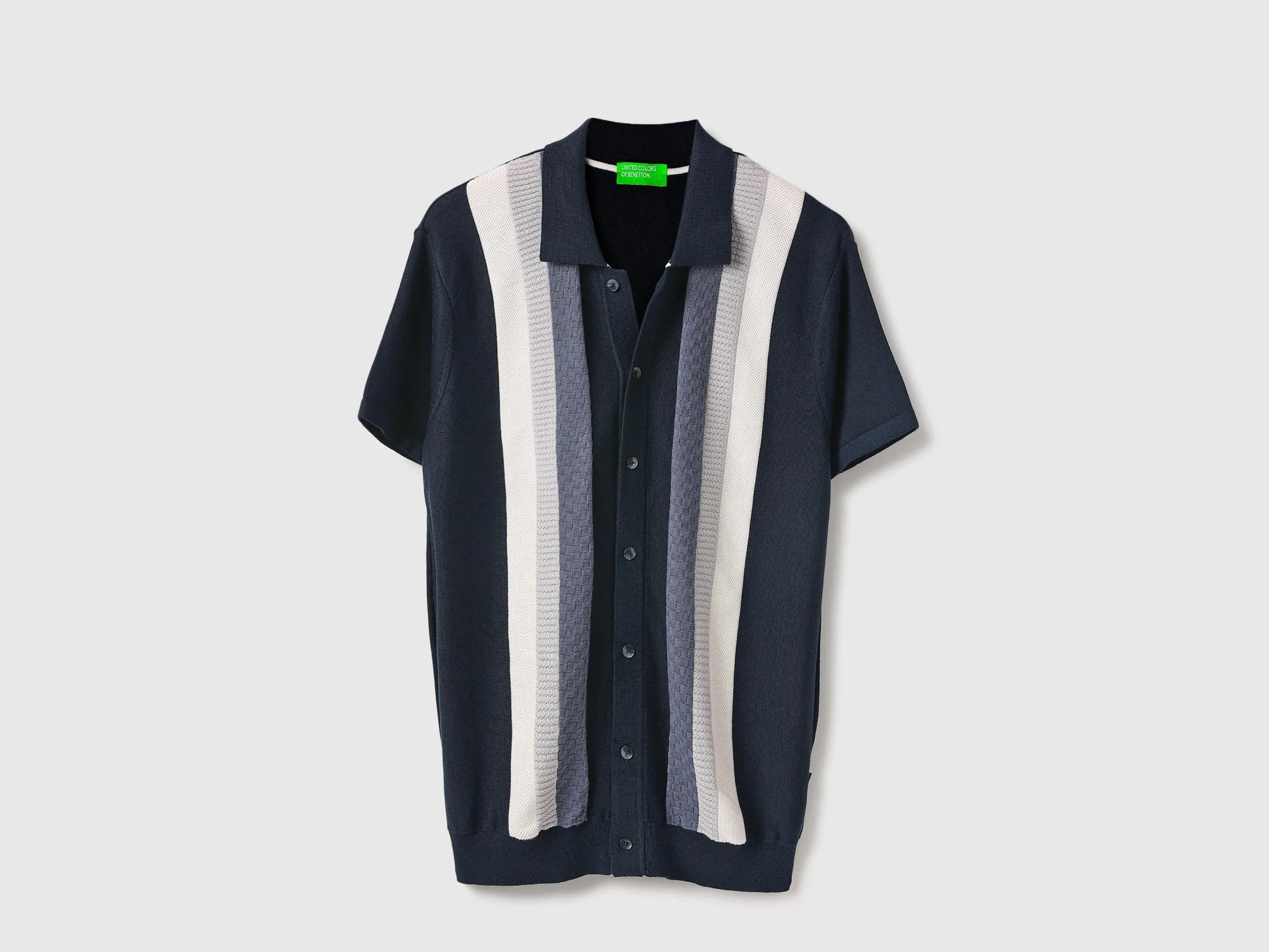 Relaxed Fit Spread Collar Striped Shirt