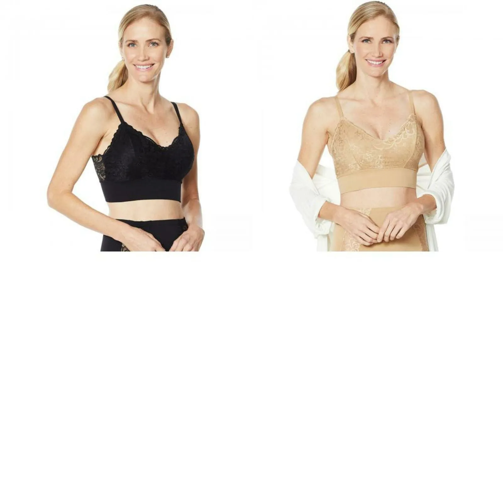 Rhonda Shear Plus Size Lace Leisure Bra With Removable Pads