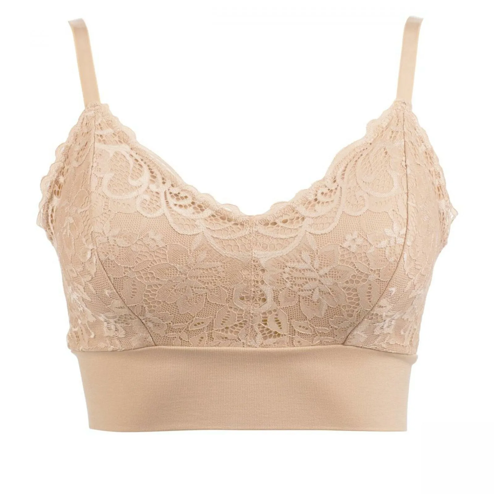 Rhonda Shear Plus Size Lace Leisure Bra With Removable Pads