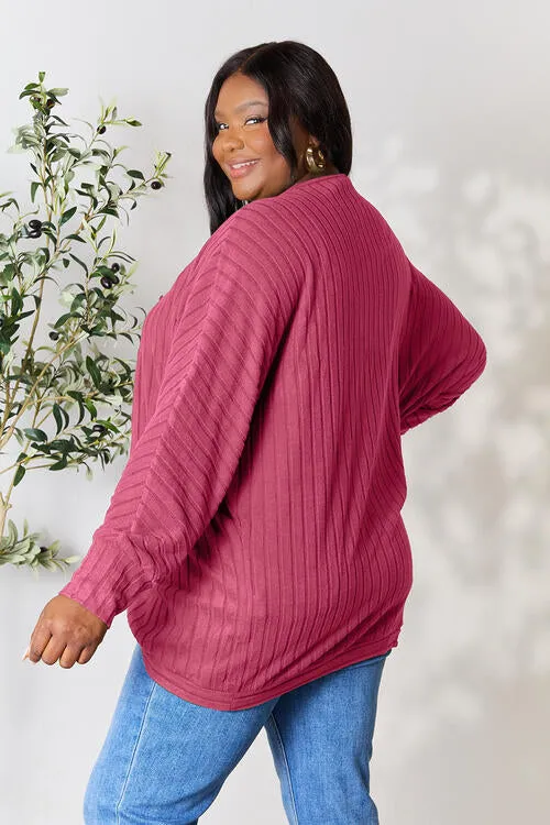Ribbed Cocoon Cardigan