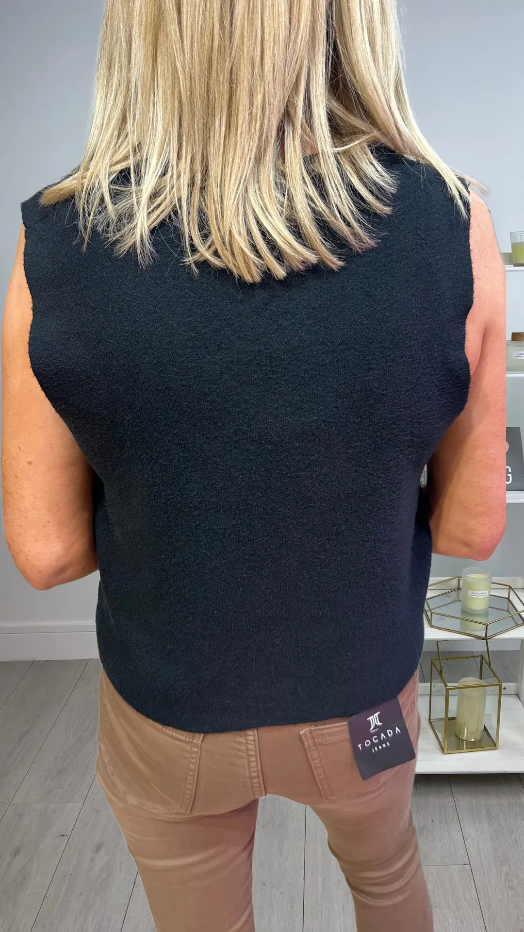 Roma - Super Soft Black Waistcoat