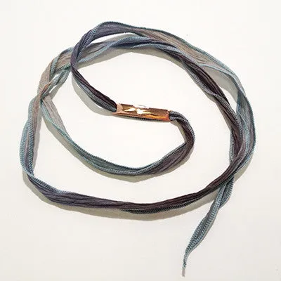 rose gold & silk ID bracelet