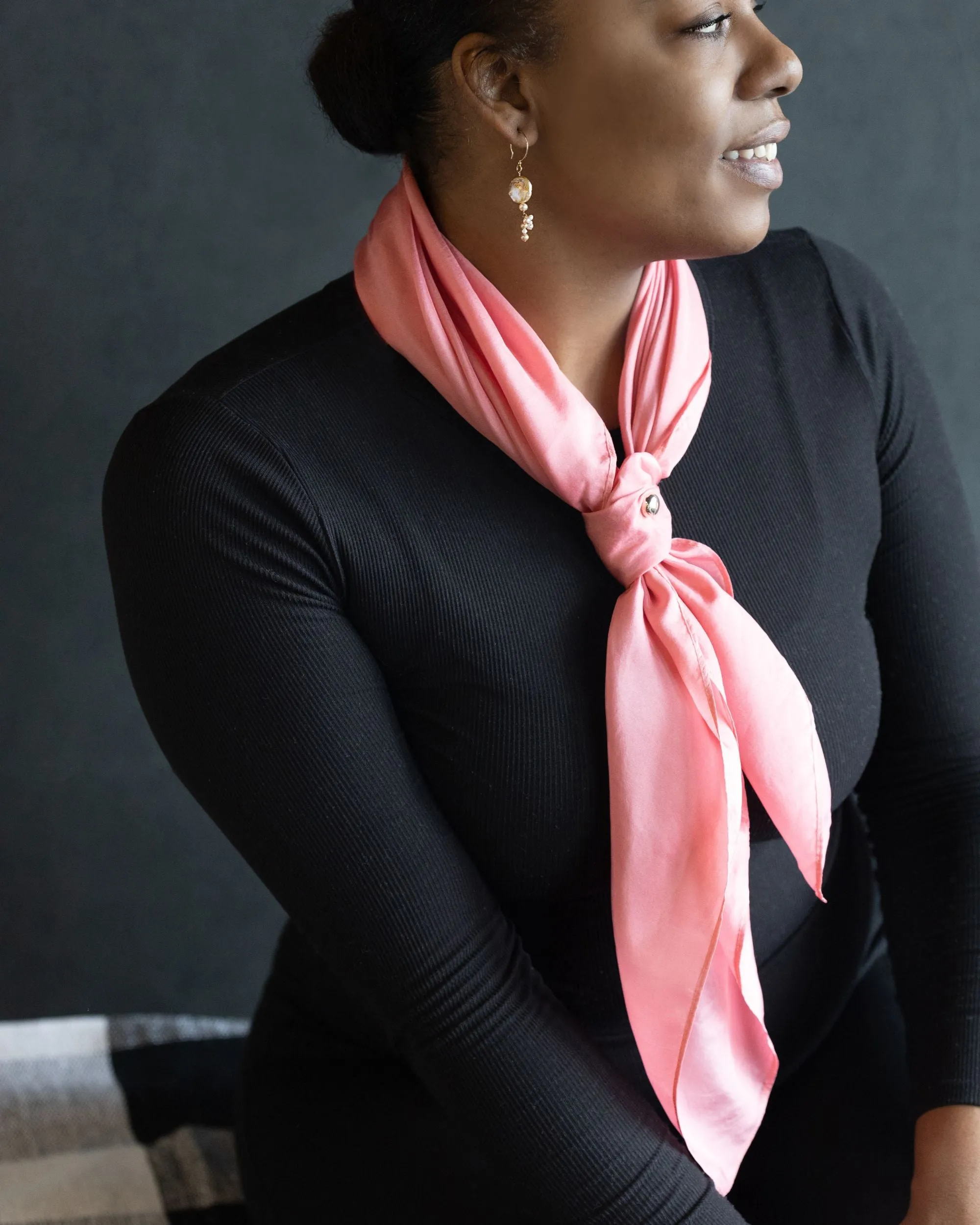 Rose Silk Scarf - June