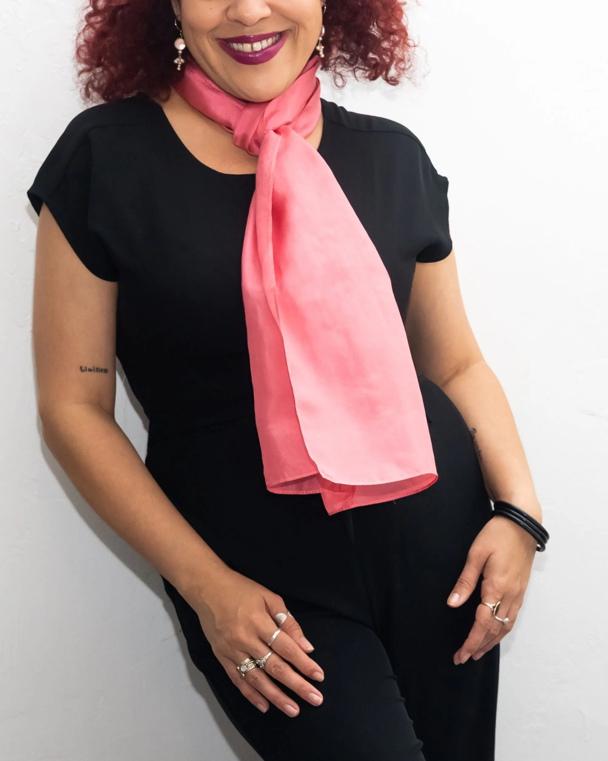 Rose Silk Scarf - June