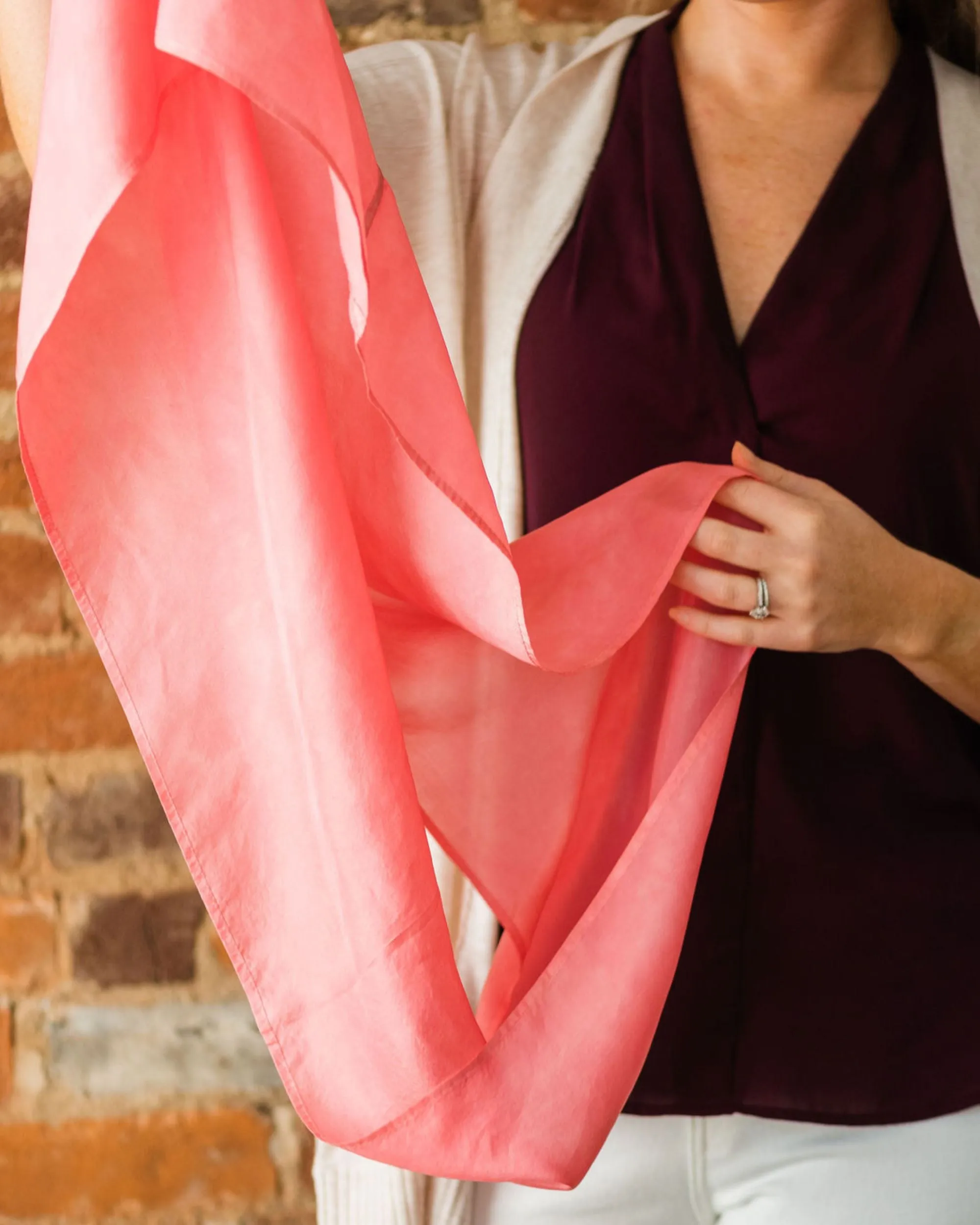 Rose Silk Scarf - June