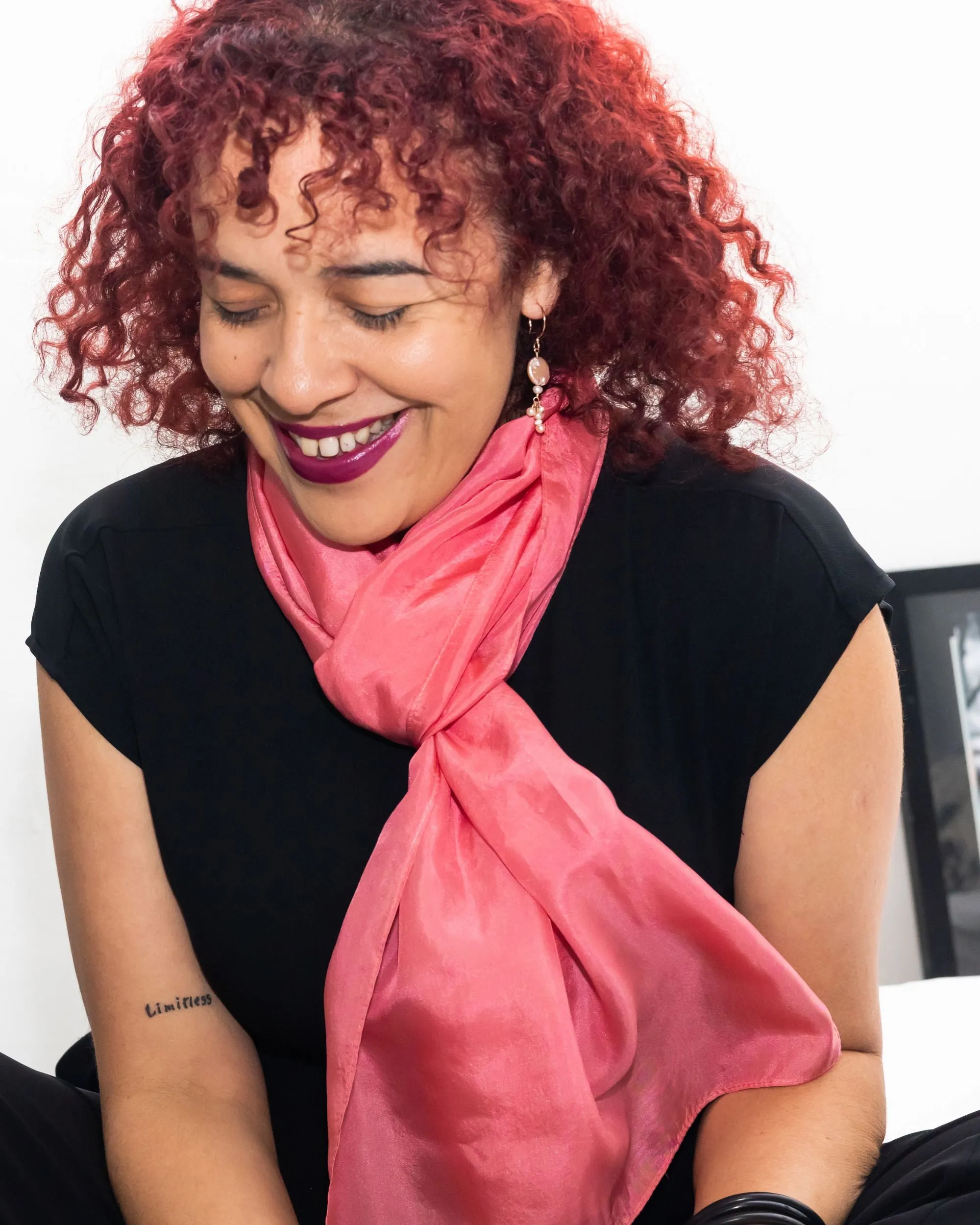 Rose Silk Scarf - June