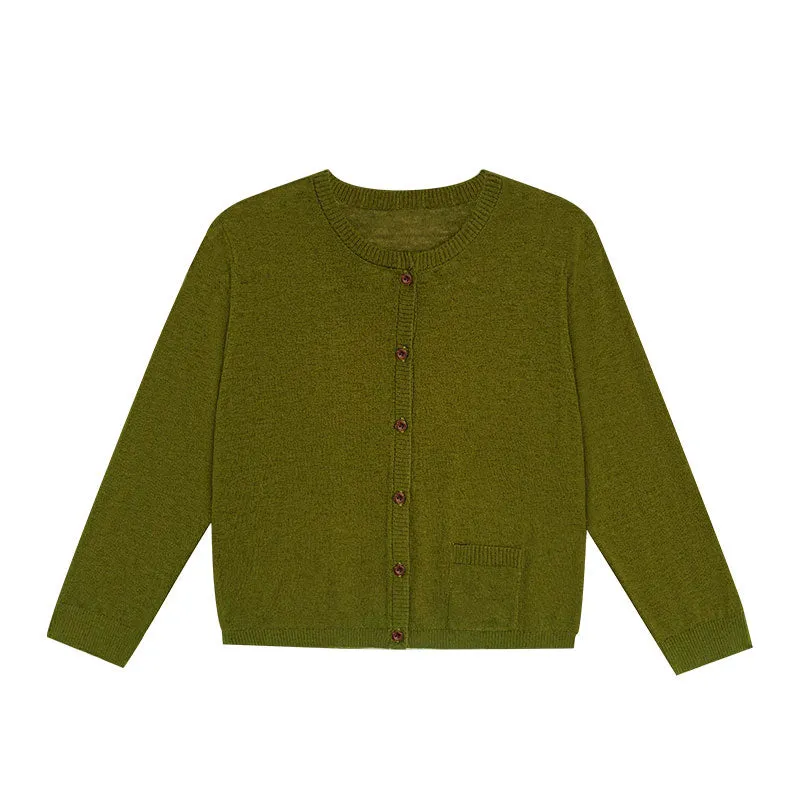round mid-sleeve  sweater