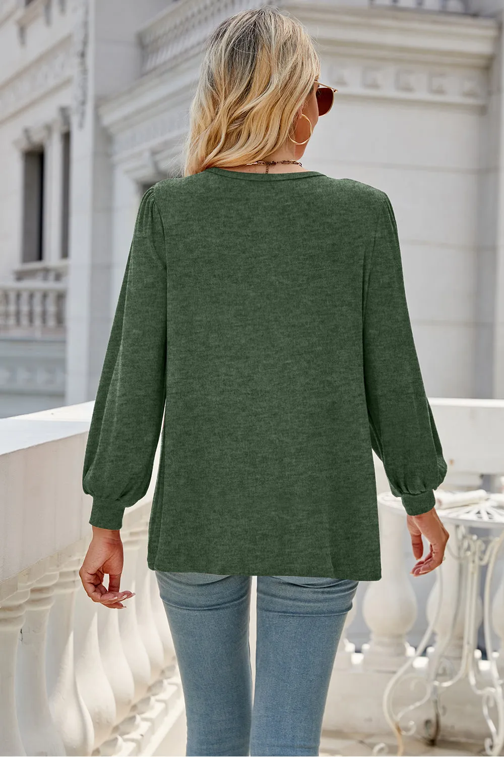 Round Neck Long Sleeve Top (6 Colors)