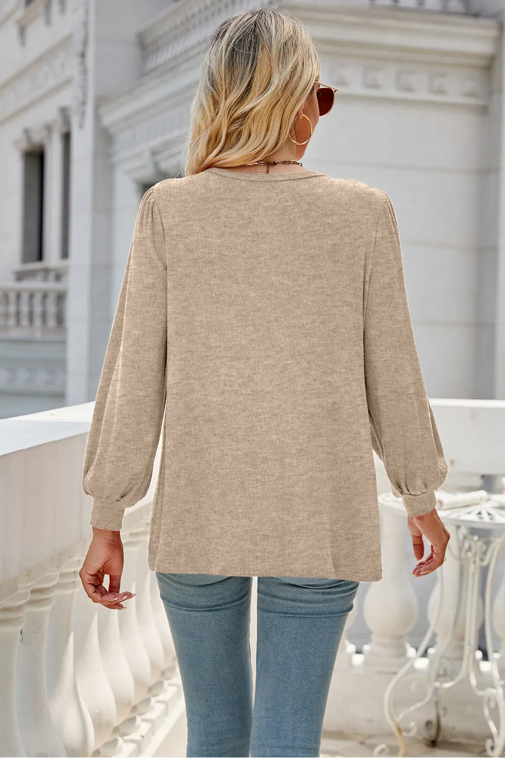 Round Neck Long Sleeve Top (6 Colors)
