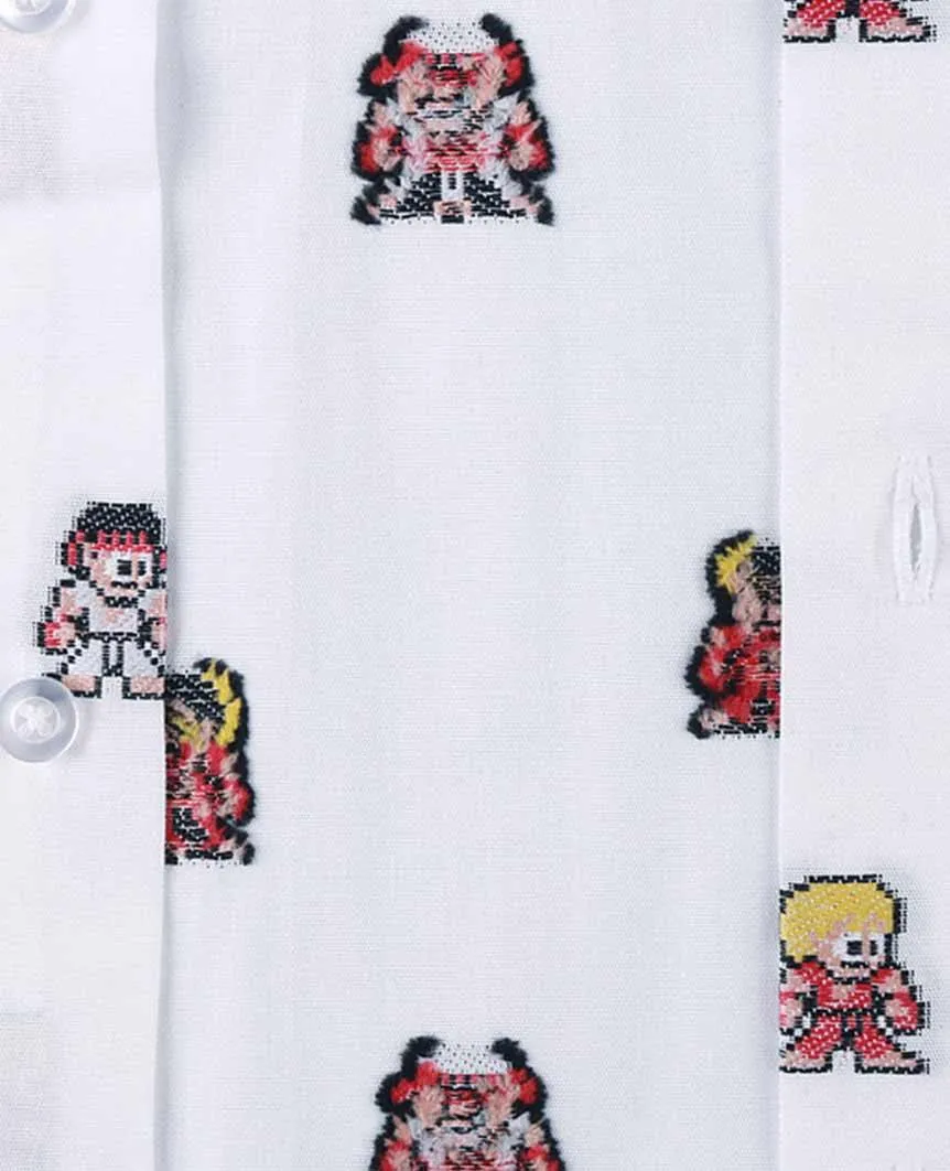 Ryu   Ken Jacquard Shirt White