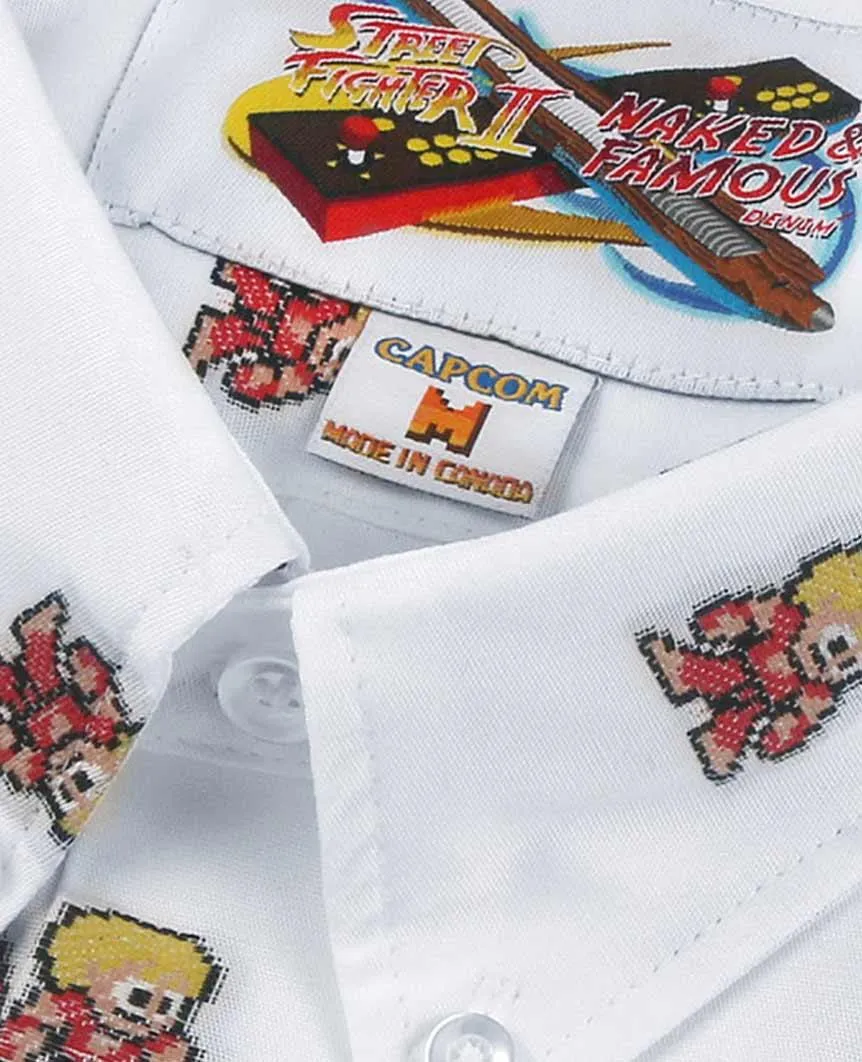 Ryu   Ken Jacquard Shirt White