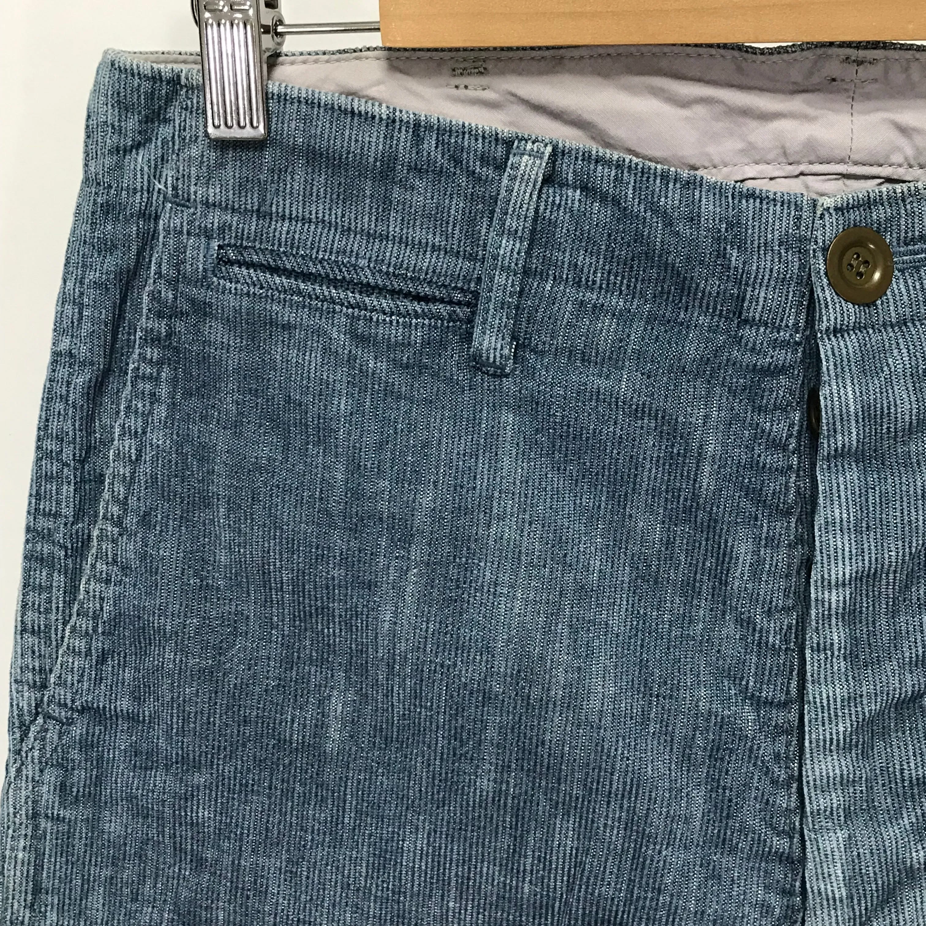 [S] Visvim Chino Shorts Slub Corduroy Indigo