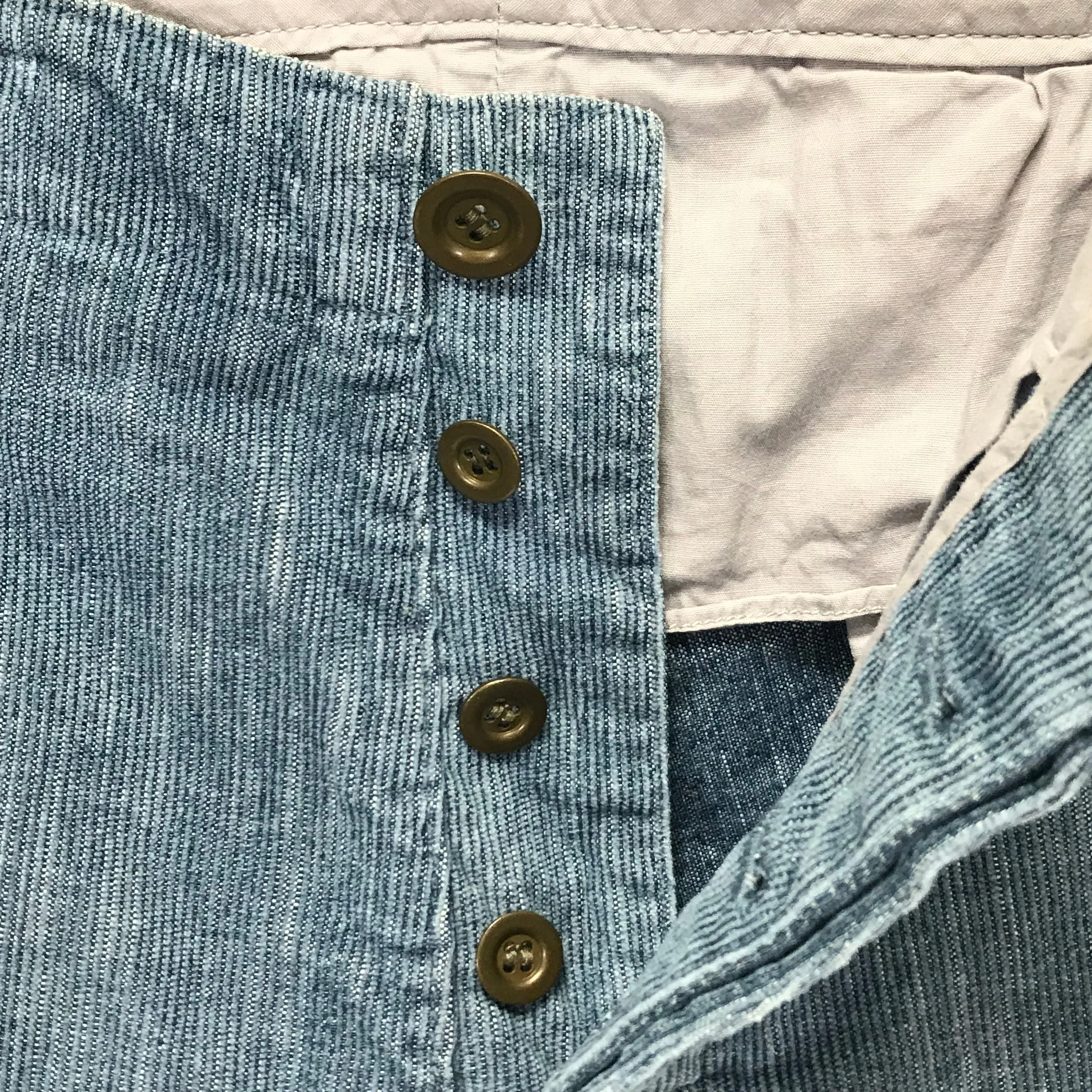 [S] Visvim Chino Shorts Slub Corduroy Indigo