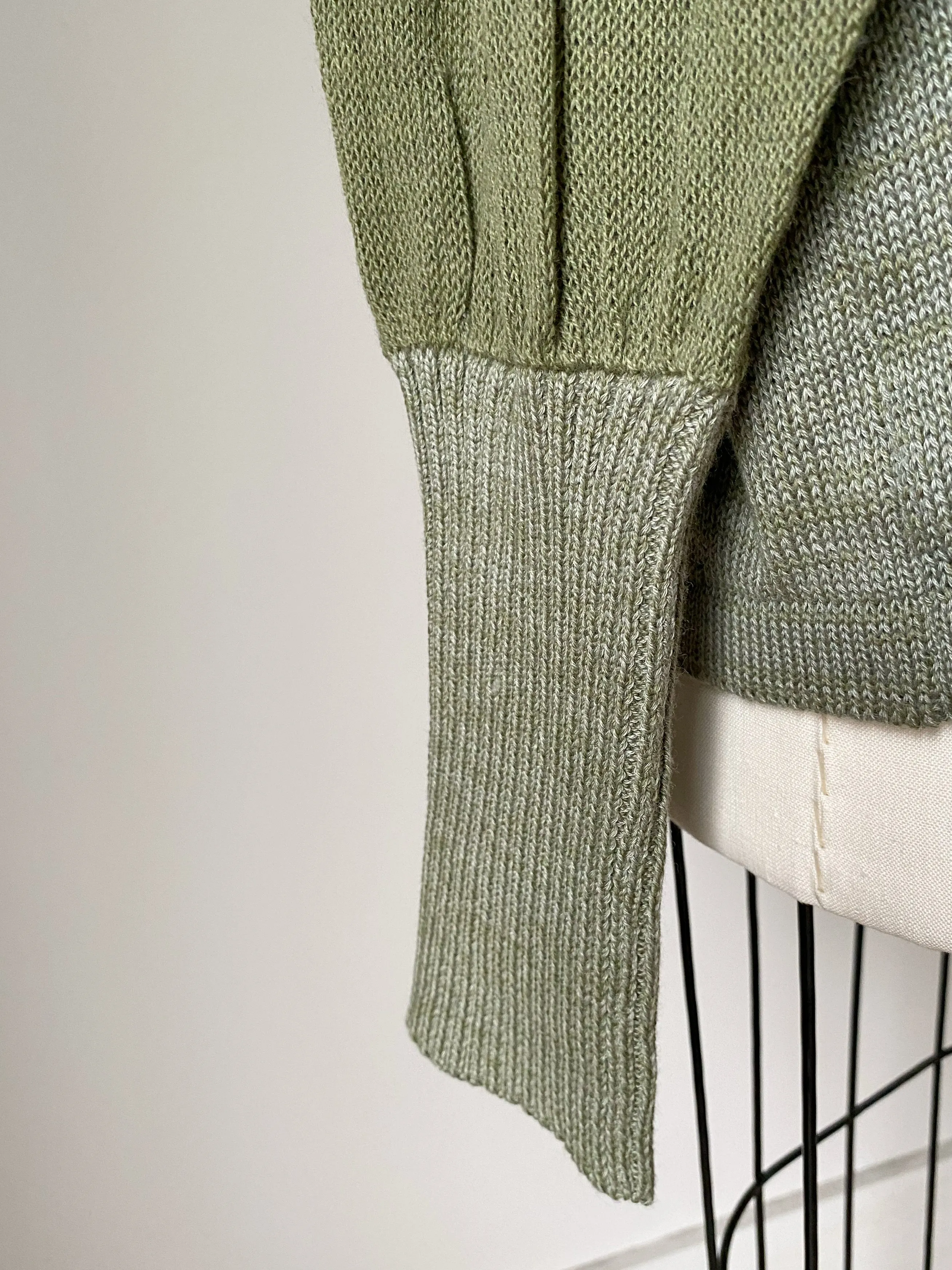sage knit peasant knit top