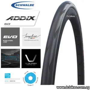 Schwalbe 700 X 23c | 25c | 28c | 30c Pro ONE Super Race Addix EVO V-Guard TLE 28 Tyres (1 Tire)