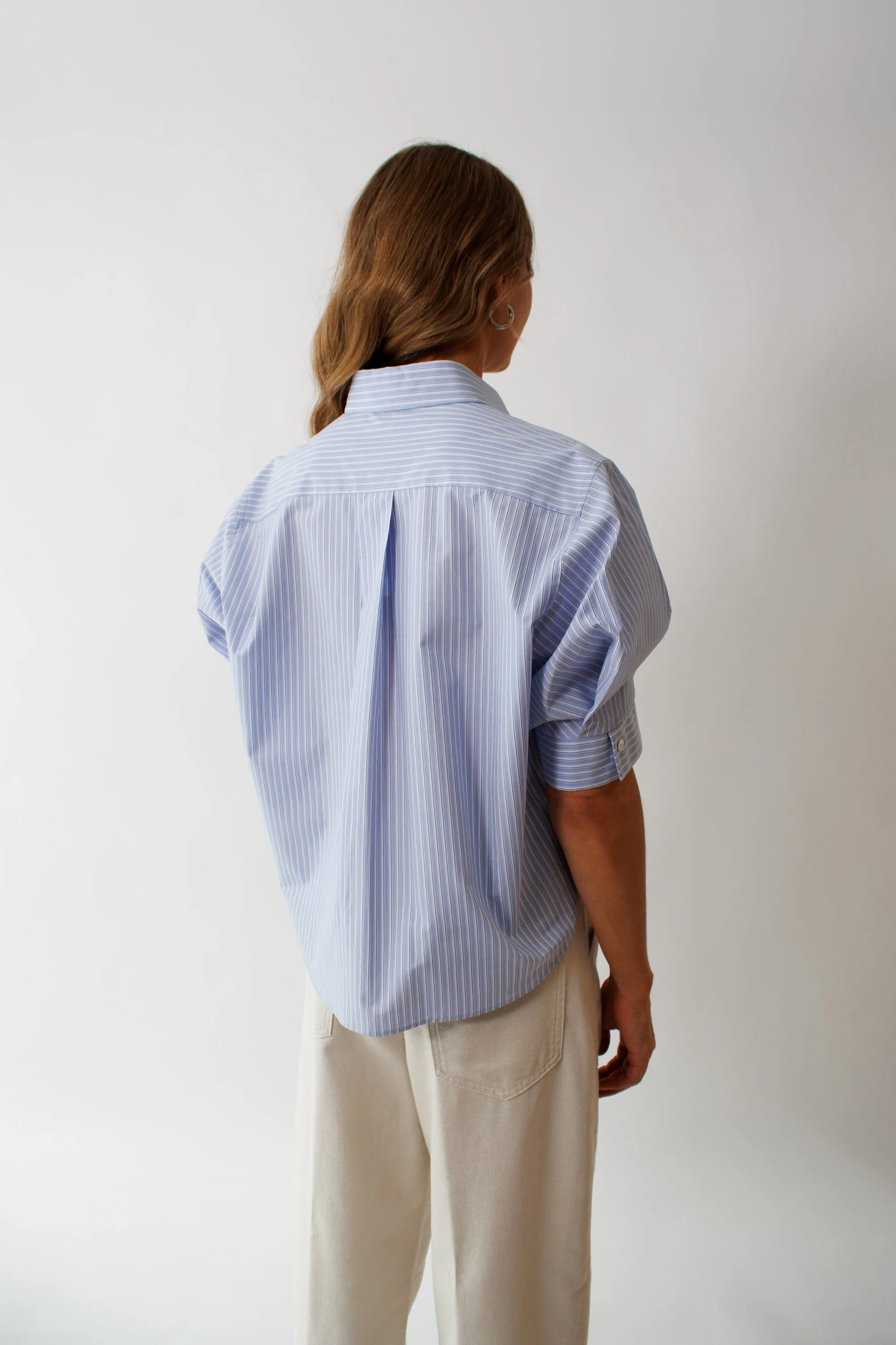 Seventy Multi Striped Half Sleeve Cotton Shirt