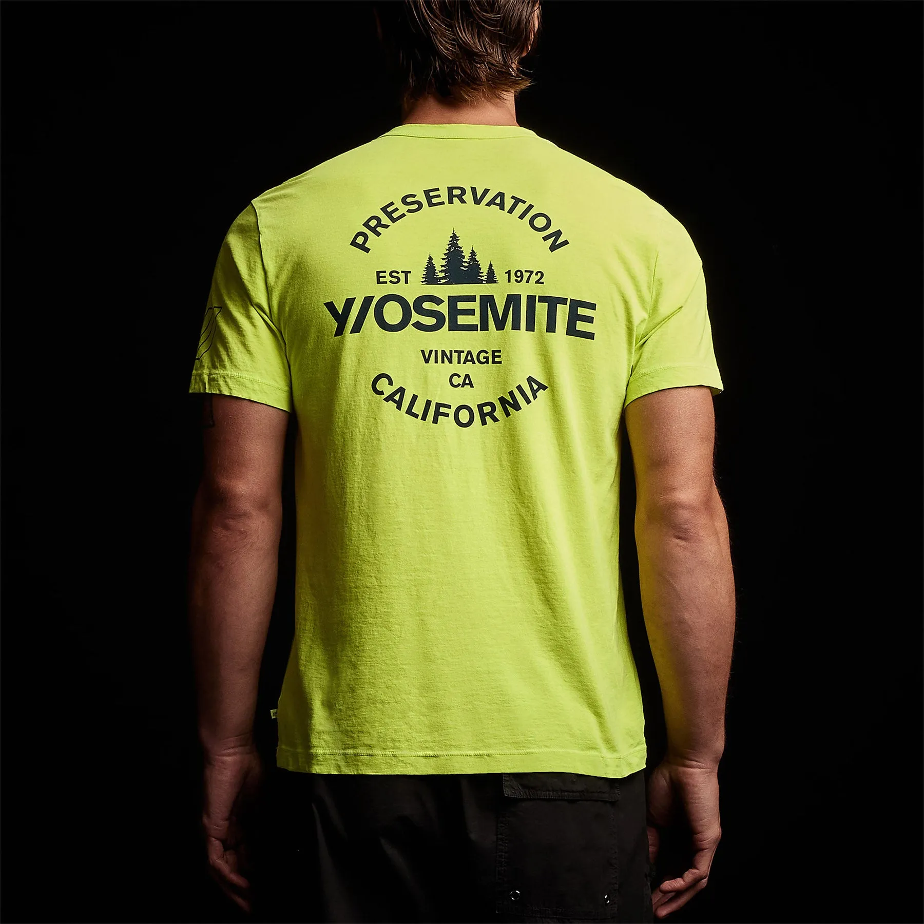 Short Sleeve Crew Neck - Bright Neon/Navy