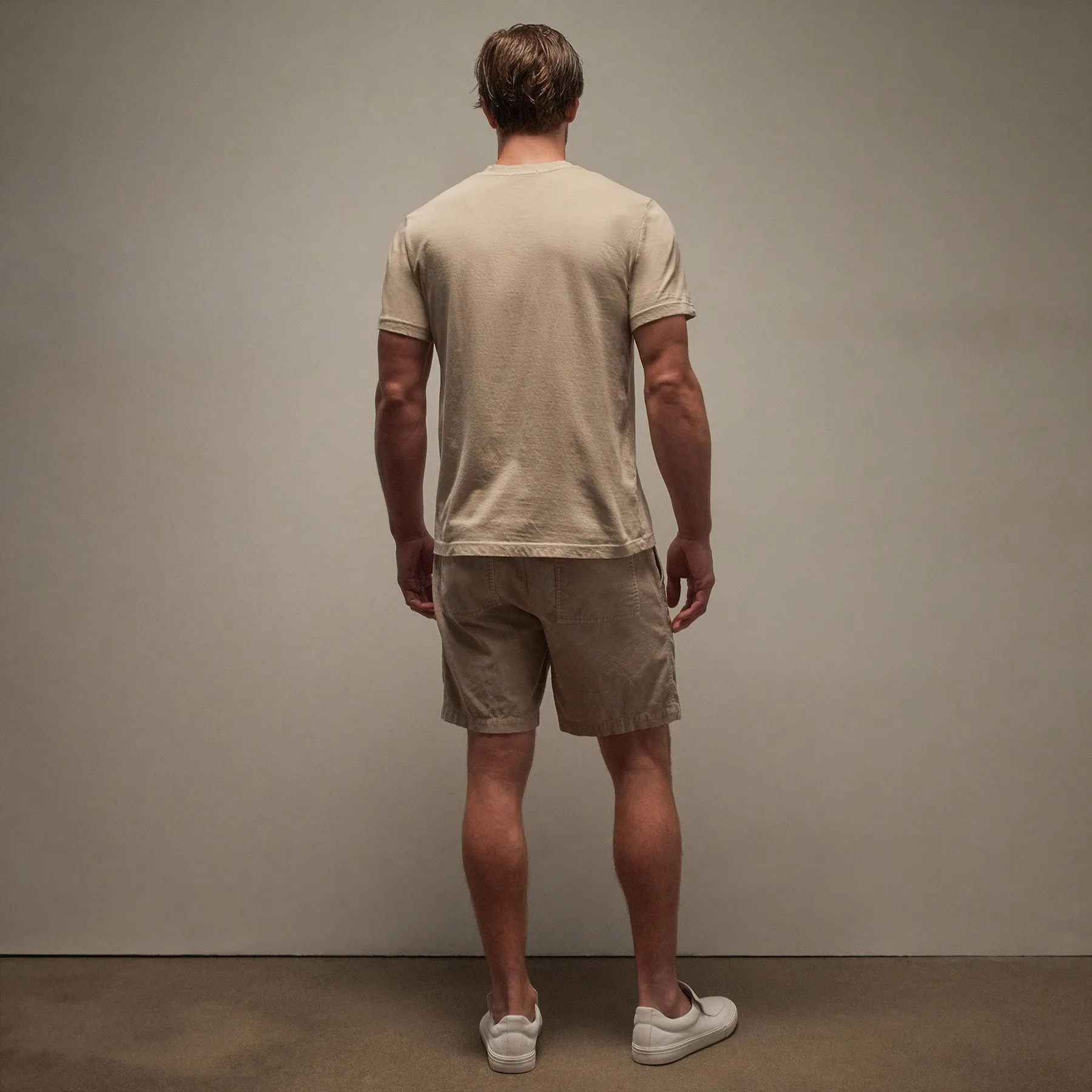 Short Sleeve V Neck - Sand Dune Pigment