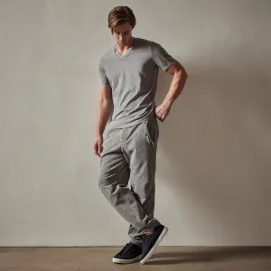 Short Sleeve V Neck - Silver Grey Pigment