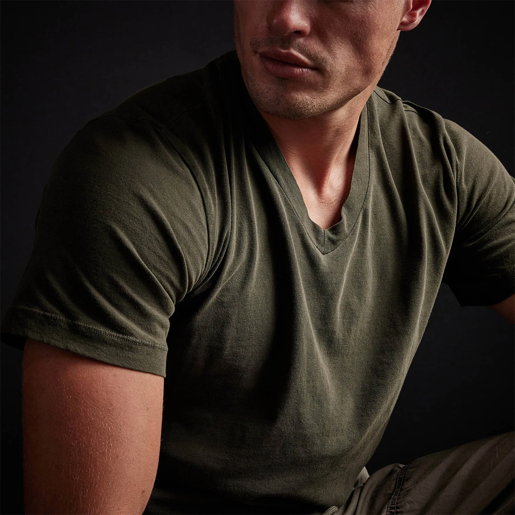 Short Sleeve V Neck - Tent Pigment
