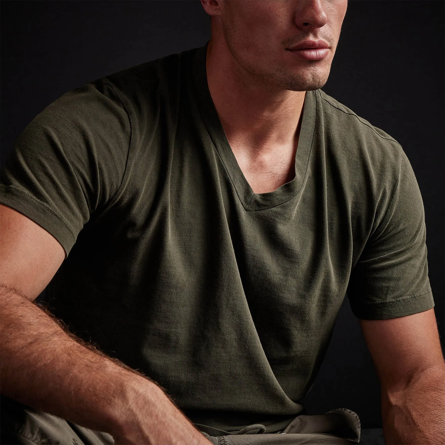 Short Sleeve V Neck - Tent Pigment
