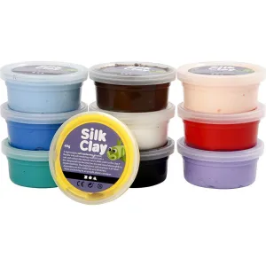 Silk Clay Pliable Lightweight Modelling Compound In Plastic Tub 40 g - Set 1