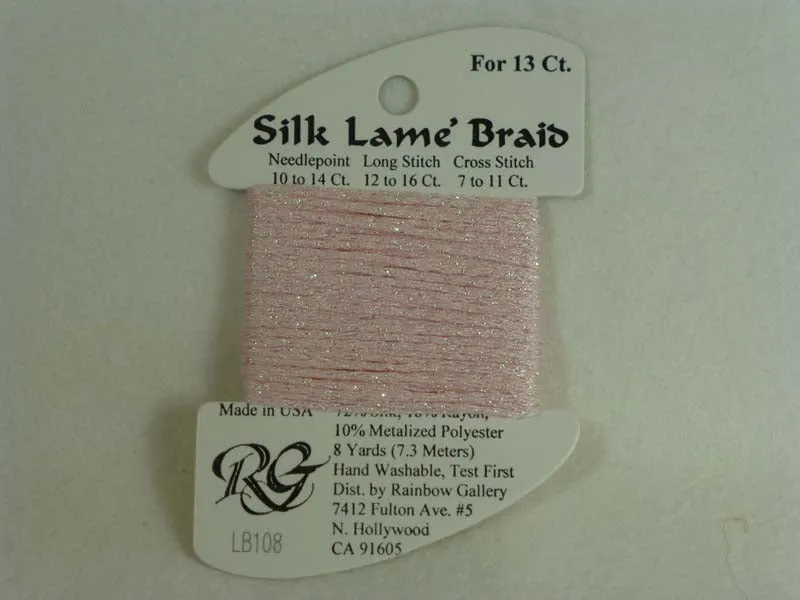 Silk Lame Braid LB108 Soft Pink