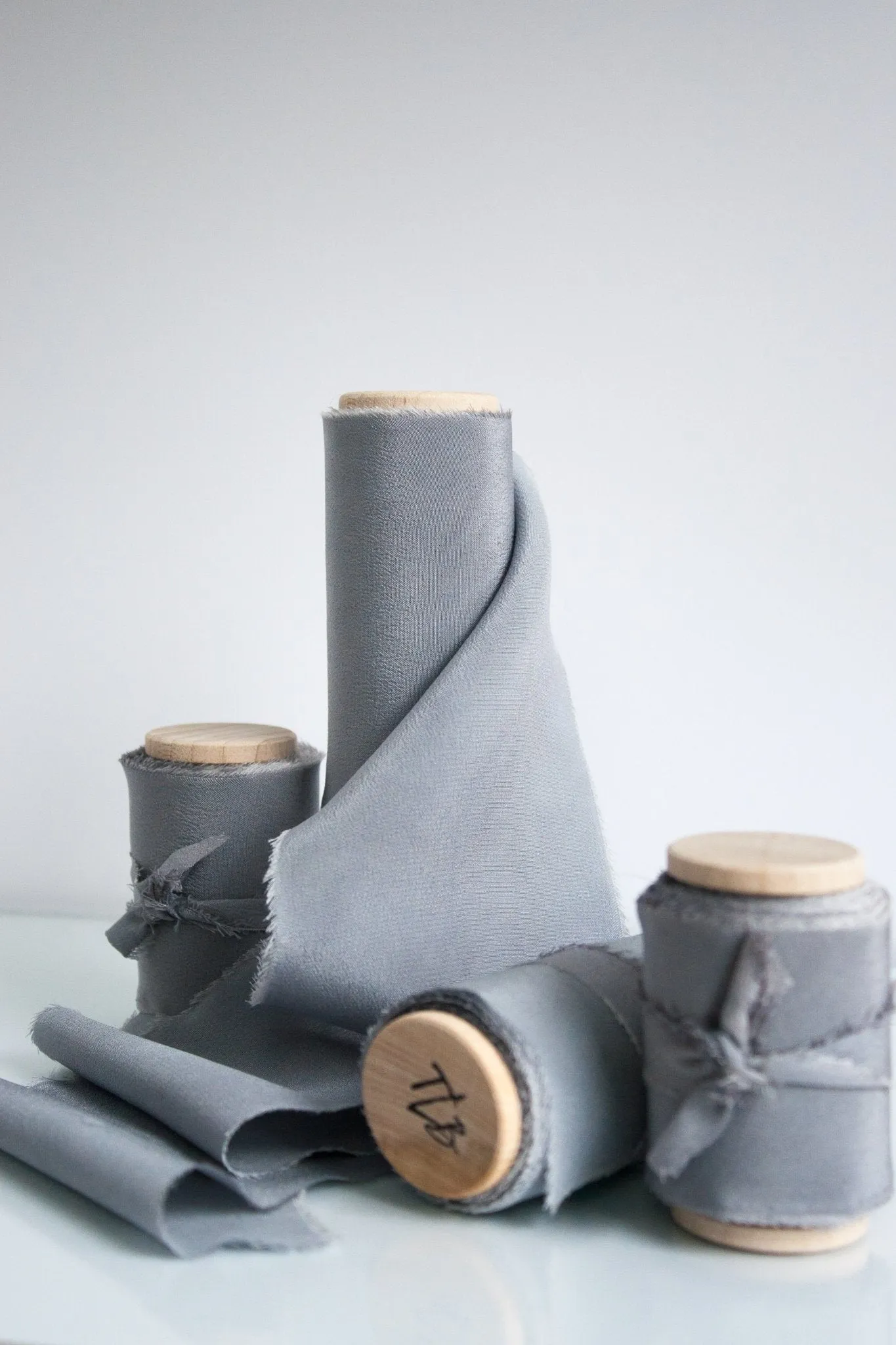 Silver Lake Crepe de Chine Silk Ribbon