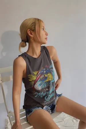 Sleeveless Crew Neck Fitted Basic Cami Top Shirt