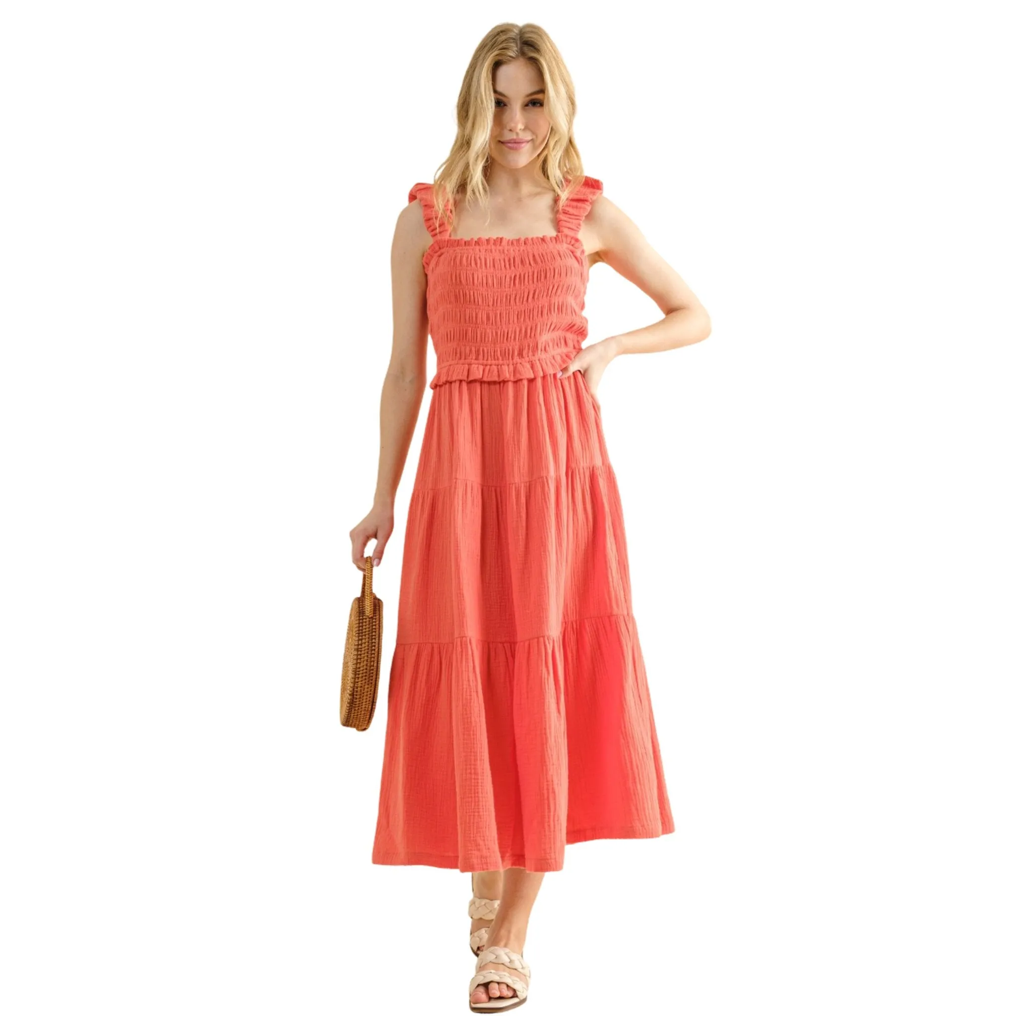 Smocked Ruffled Tiered Dress – Flirty & Effortless