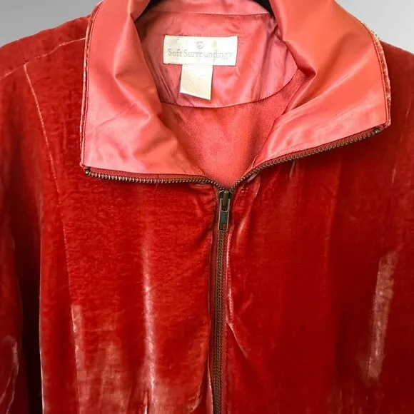 Soft Sorroundings Womens Silk/Rayon Light Jacket Size M