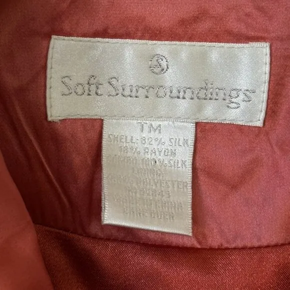 Soft Sorroundings Womens Silk/Rayon Light Jacket Size M