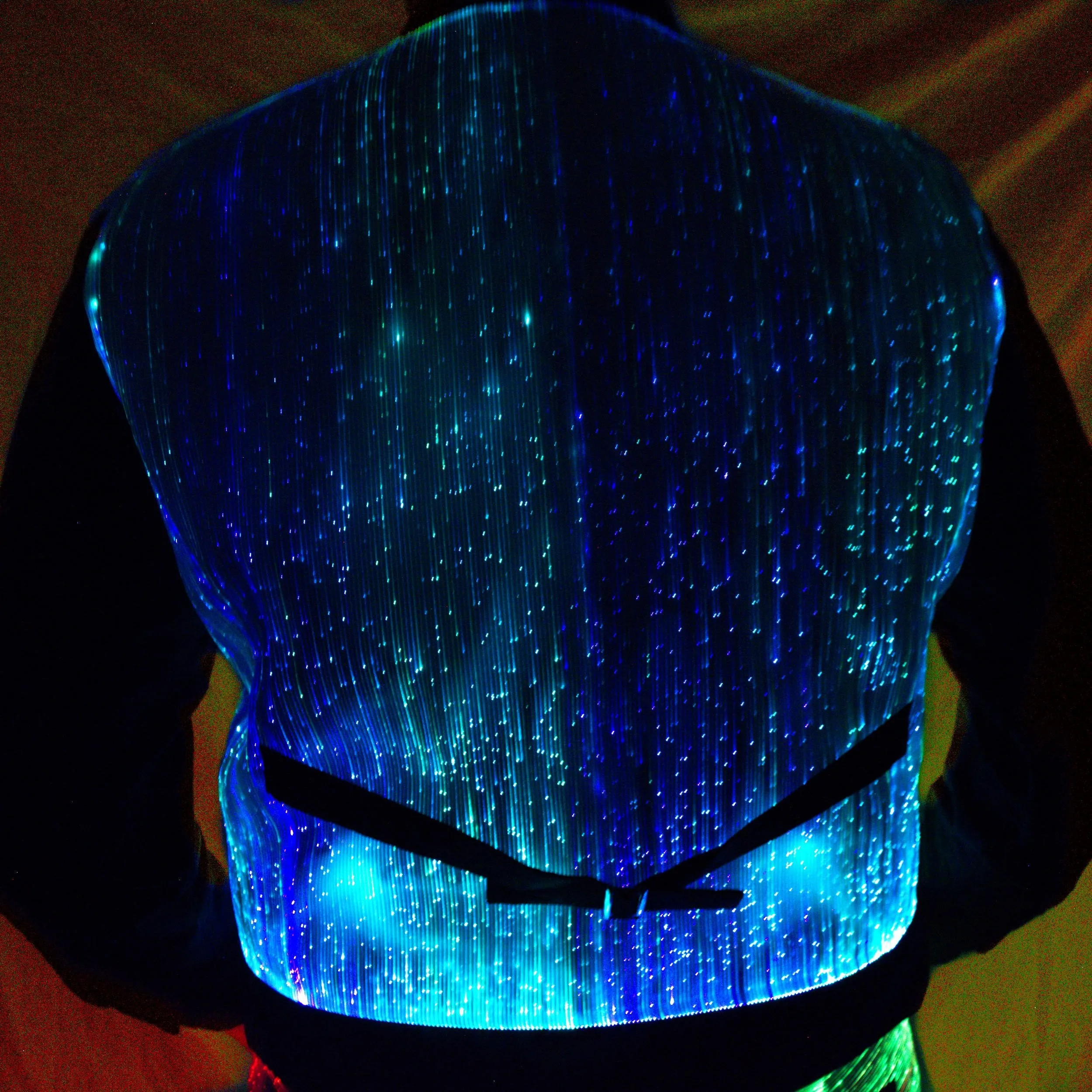 Sound Activated Fiber Optic Waistcoat - Bluetooth App Controlled