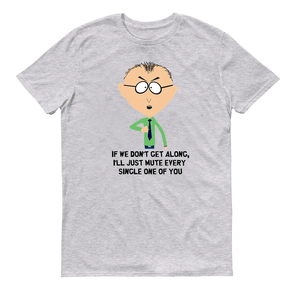 South Park Mr. Mackey Don't Get Along Adult Short Sleeve T-Shirt