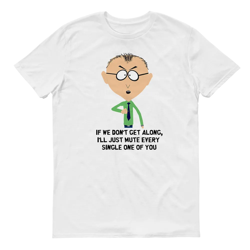South Park Mr. Mackey Don't Get Along Adult Short Sleeve T-Shirt