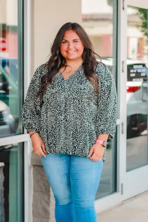 Spotted in Time Blouse in Black