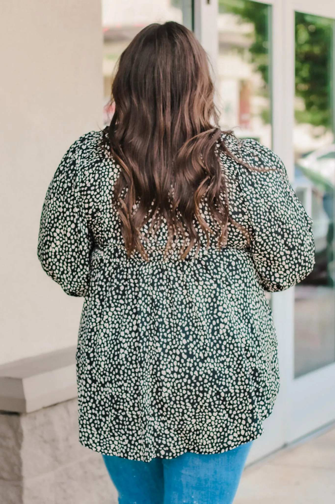 Spotted in Time Blouse in Black