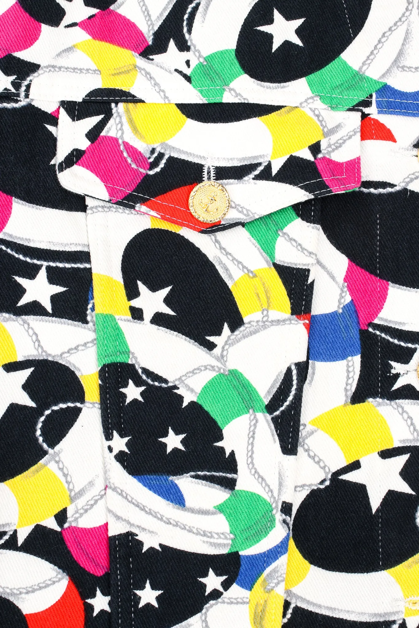 Starry Striped Life Saver Denim Jacket