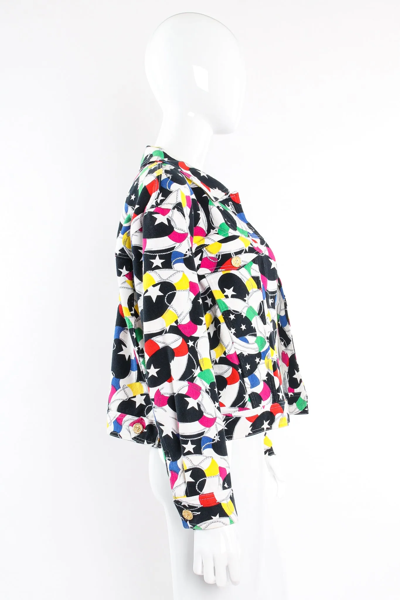 Starry Striped Life Saver Denim Jacket