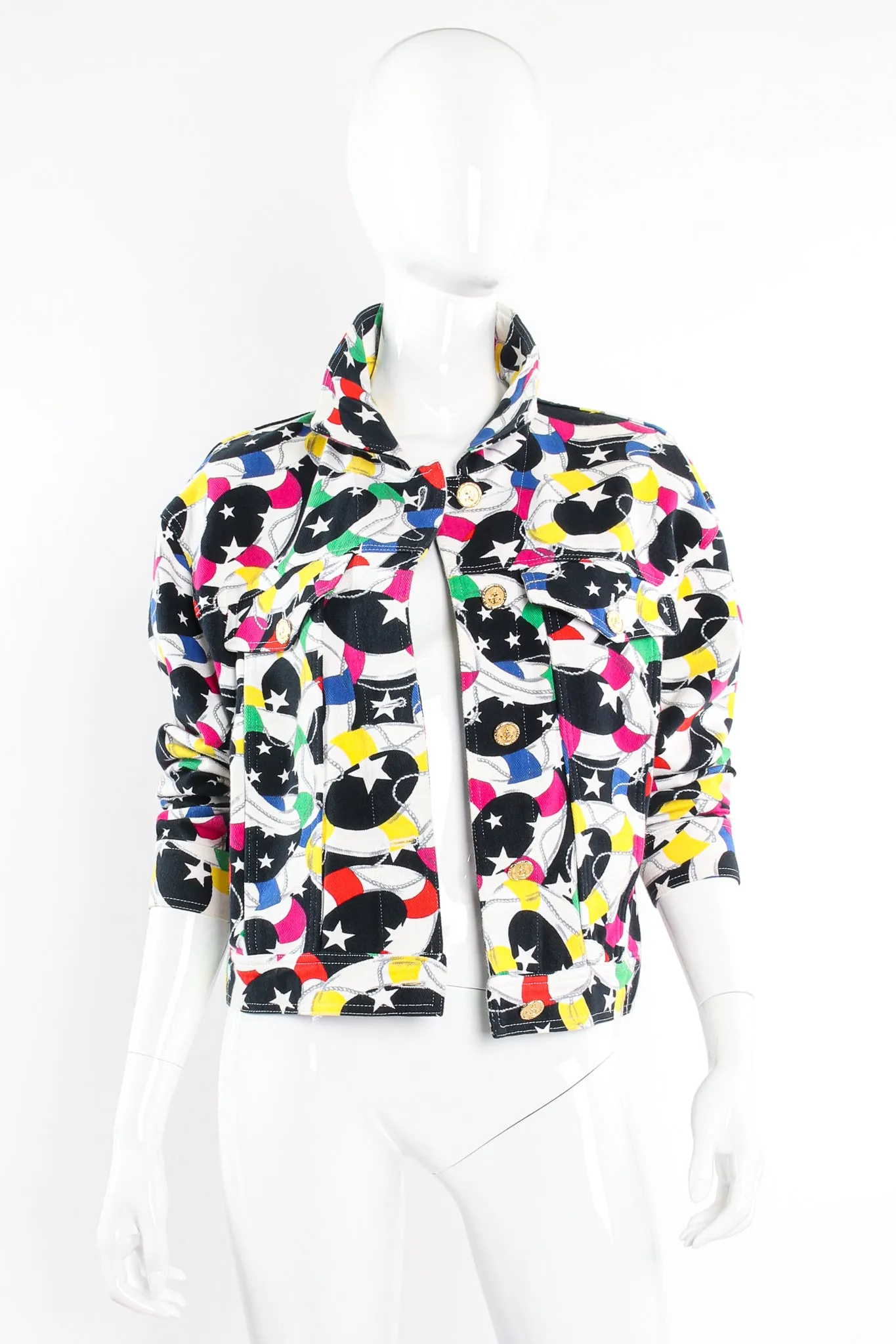 Starry Striped Life Saver Denim Jacket