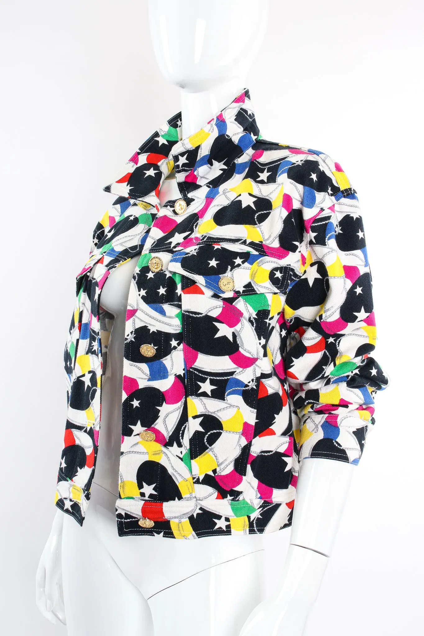 Starry Striped Life Saver Denim Jacket