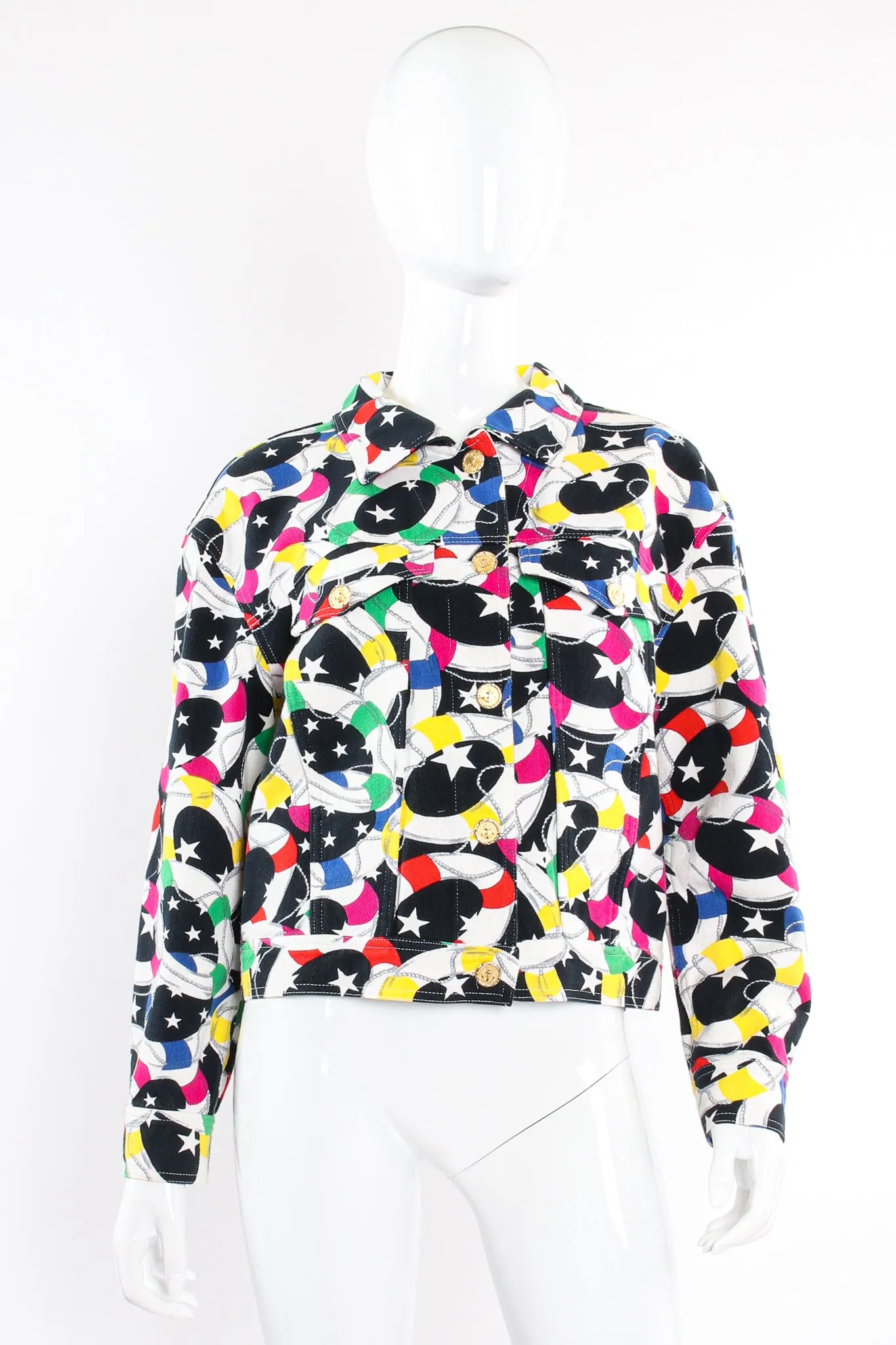 Starry Striped Life Saver Denim Jacket