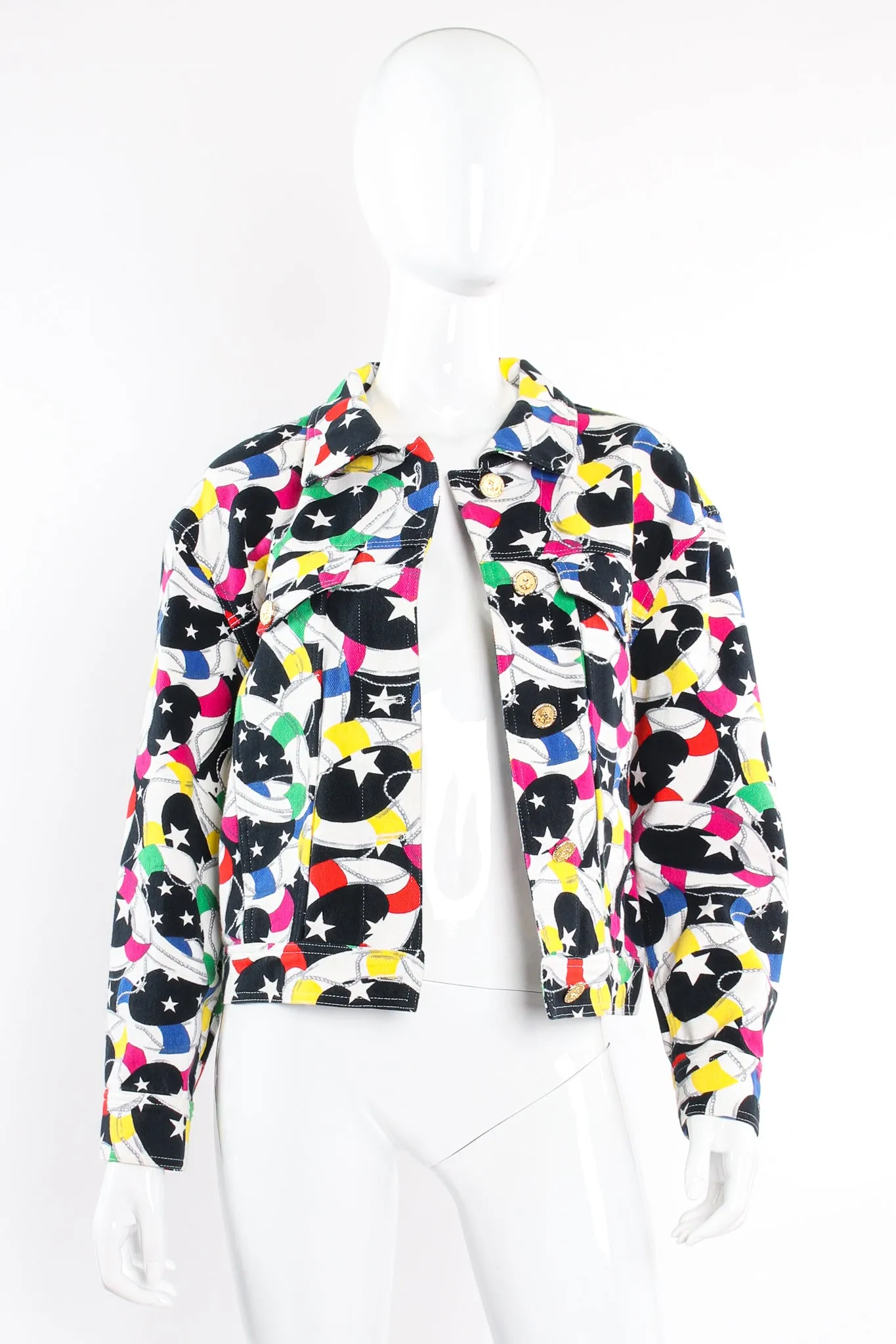 Starry Striped Life Saver Denim Jacket