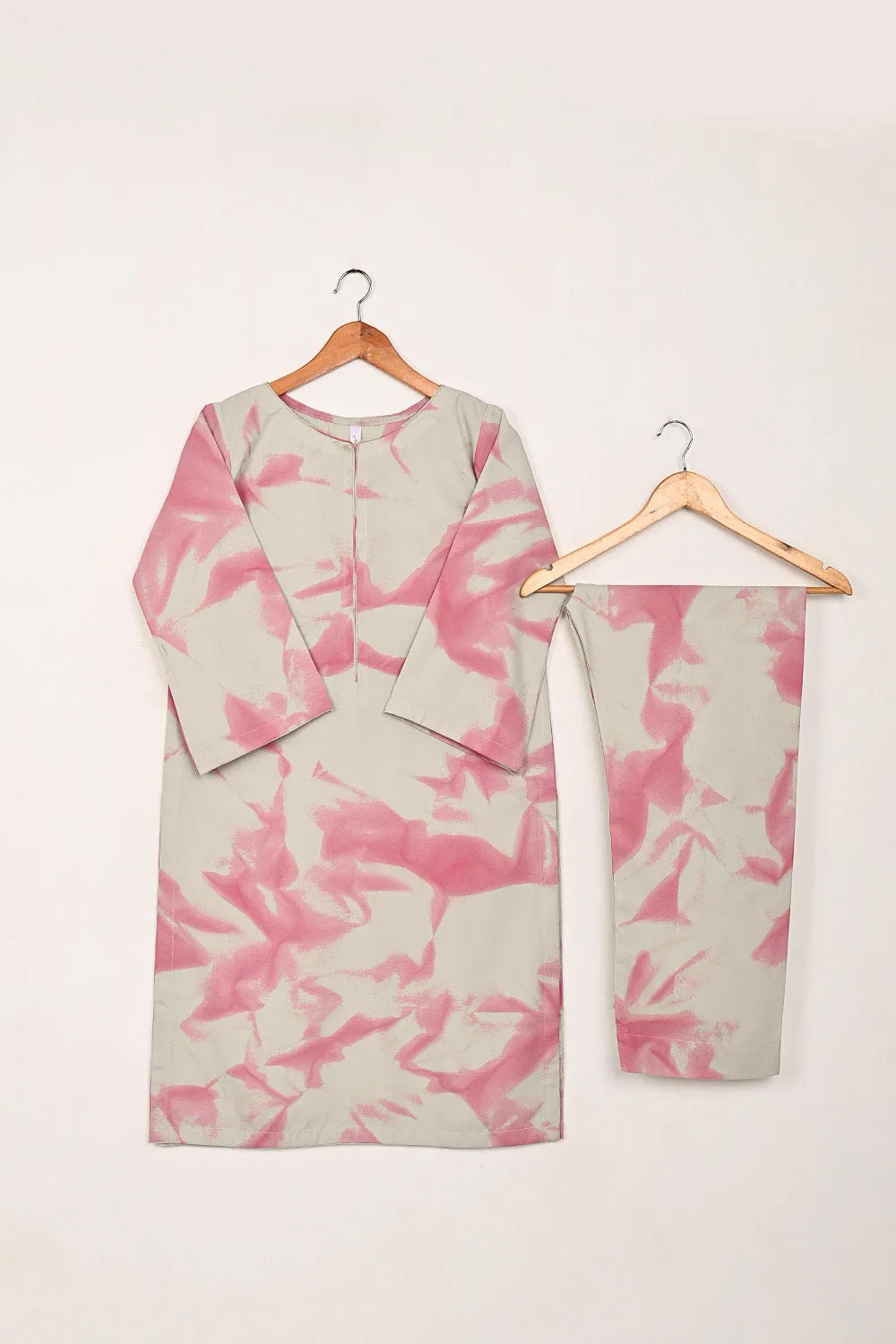 STP-206K-Gray - 2Pc Ready to Wear Spray Contoured Co-Ord Set