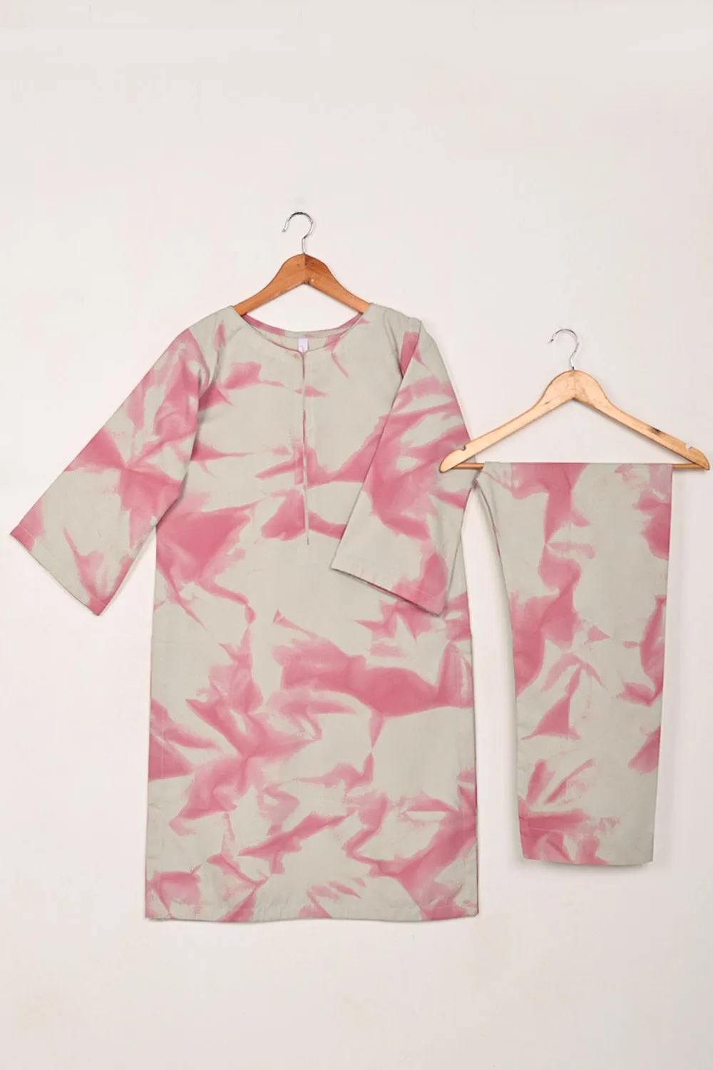 STP-206K-Gray - 2Pc Ready to Wear Spray Contoured Co-Ord Set