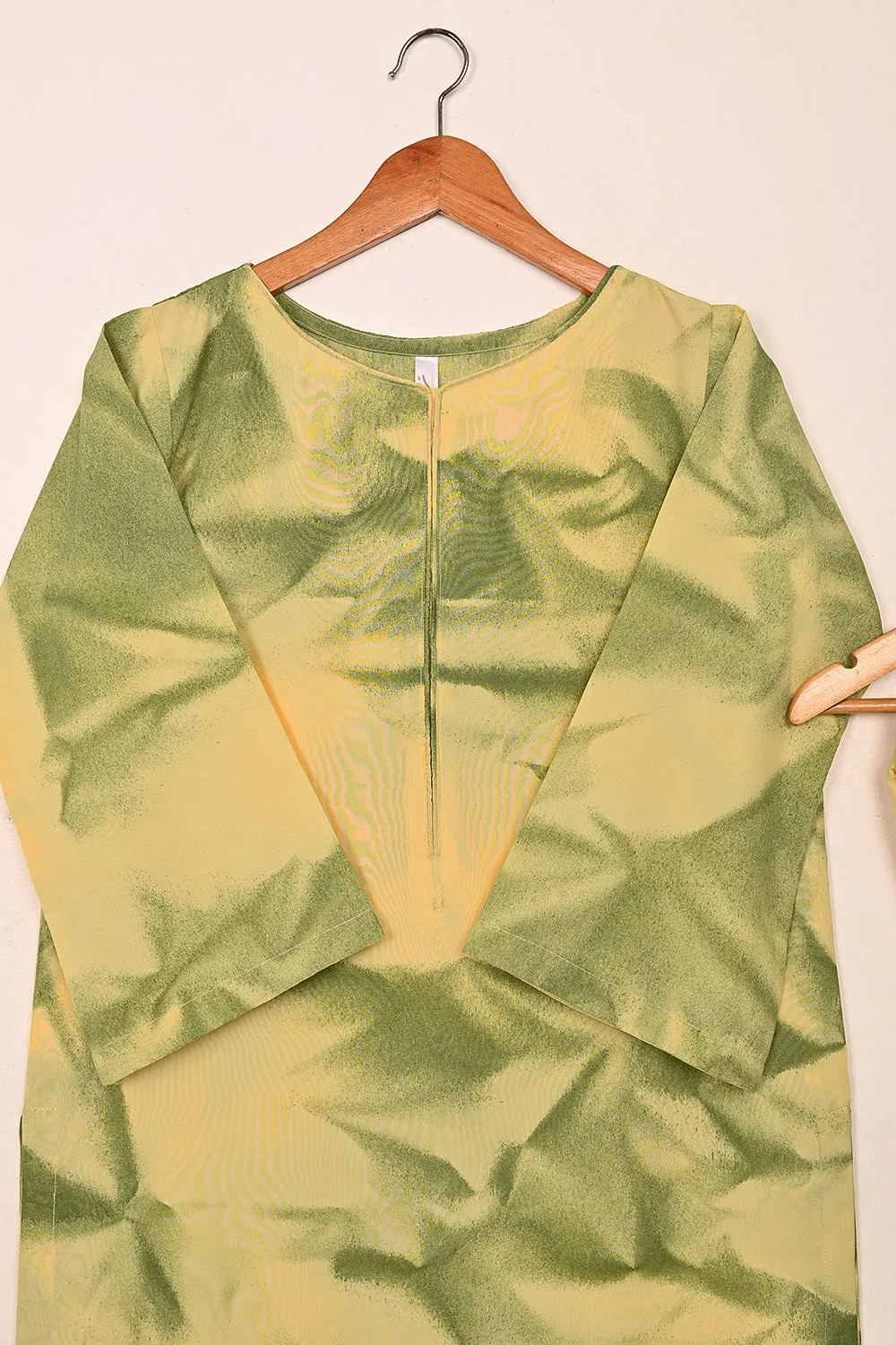 STP-206P-Yellow - 2Pc Ready to Wear Spray Contoured Co-Ord Set