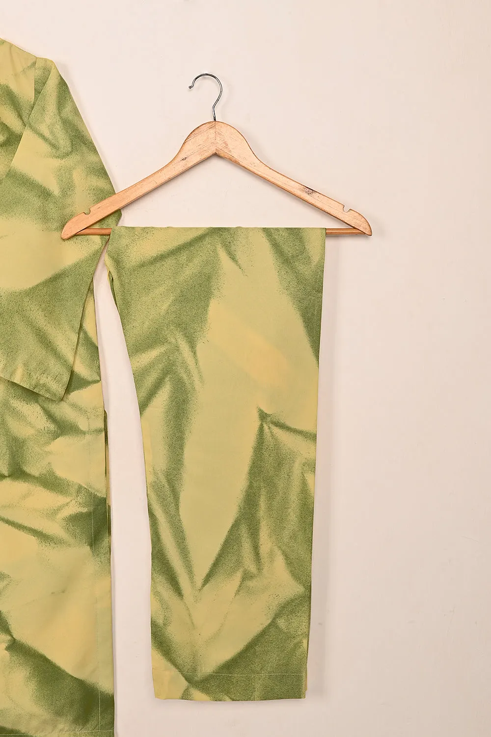 STP-206P-Yellow - 2Pc Ready to Wear Spray Contoured Co-Ord Set
