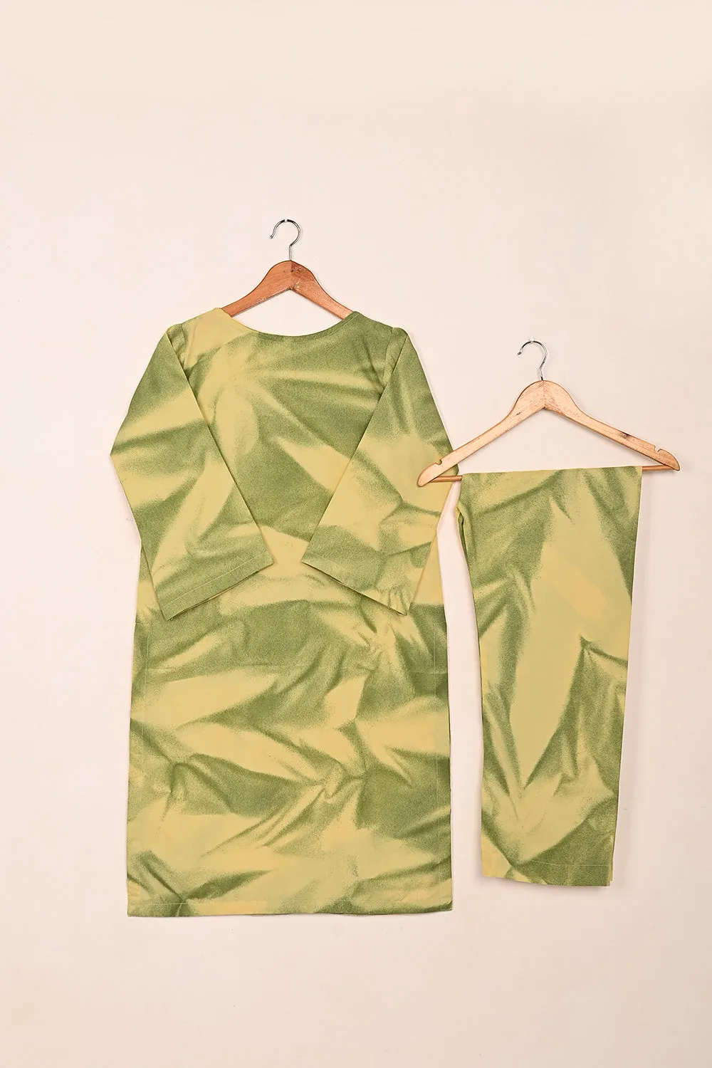 STP-206P-Yellow - 2Pc Ready to Wear Spray Contoured Co-Ord Set