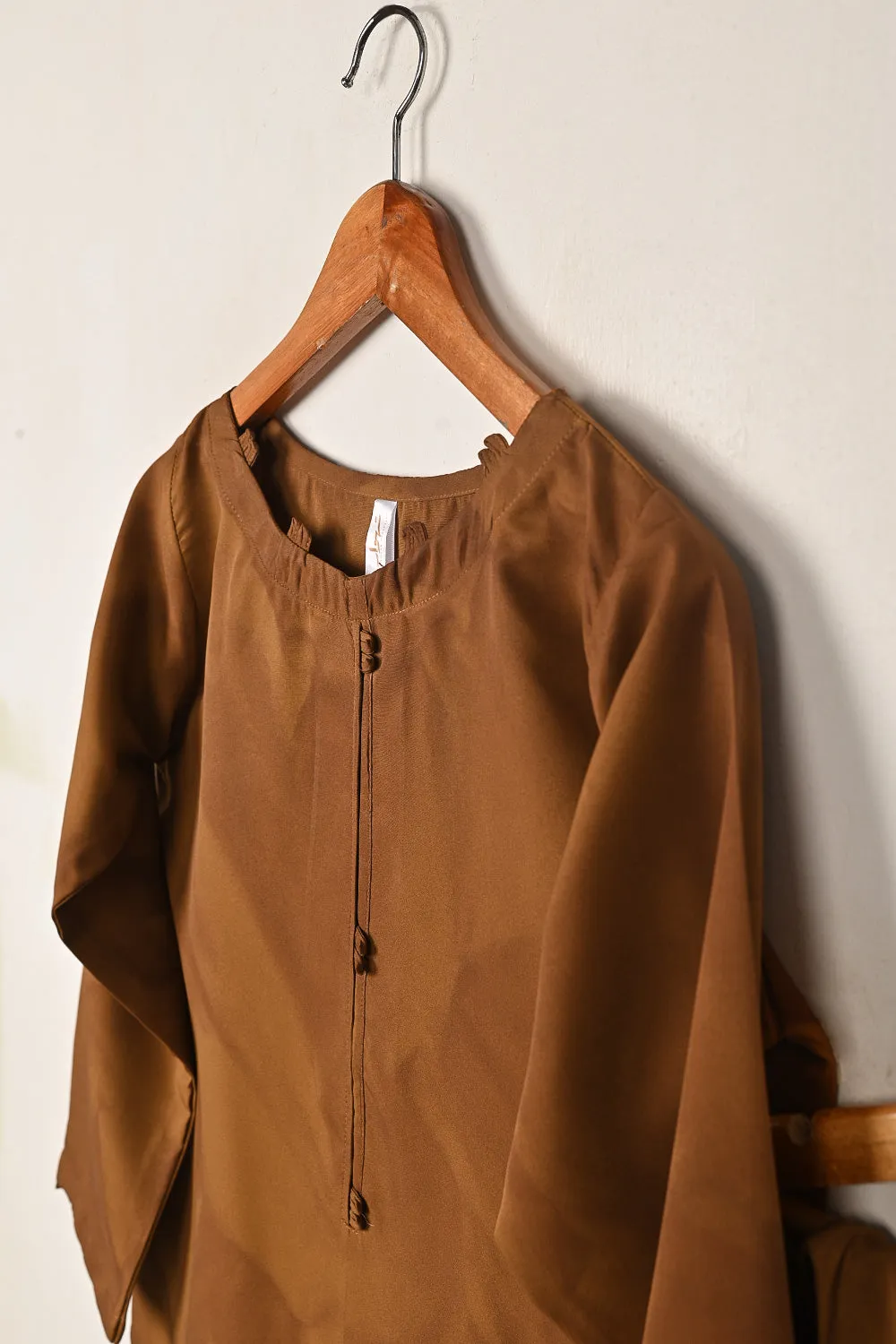 STP-288A-Brown - 2Pc Ready to Wear Spray Contoured Co-Ord Set